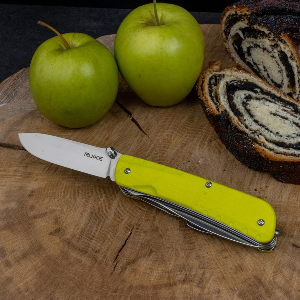 МультиТул RUiKE LD43 15-in-1 (Сталь_12С27/Зеленый_G-10)